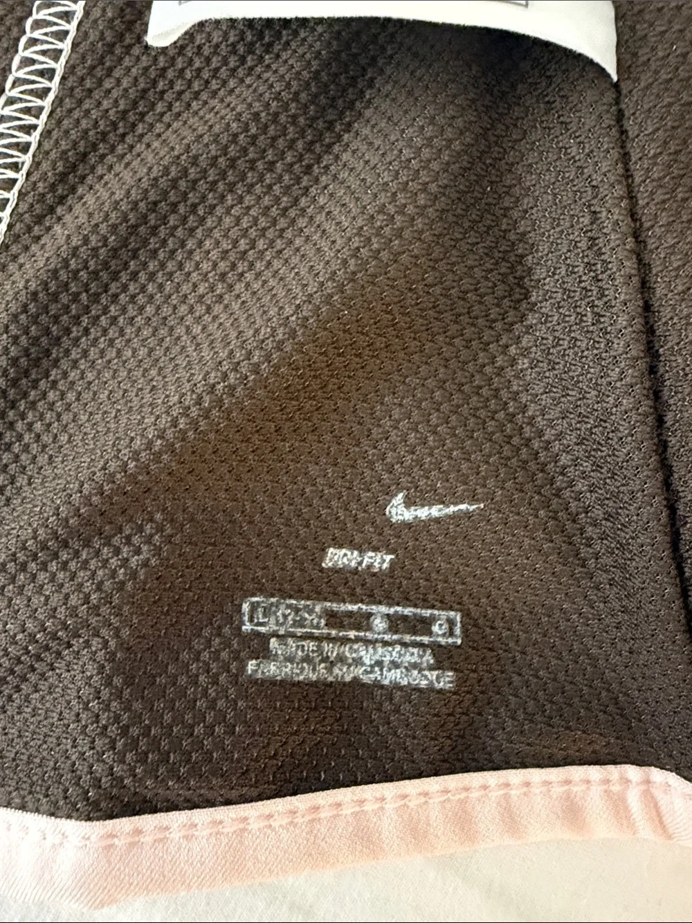Nike Ballet Pale Pink Corset Top with Brown Lace Straps